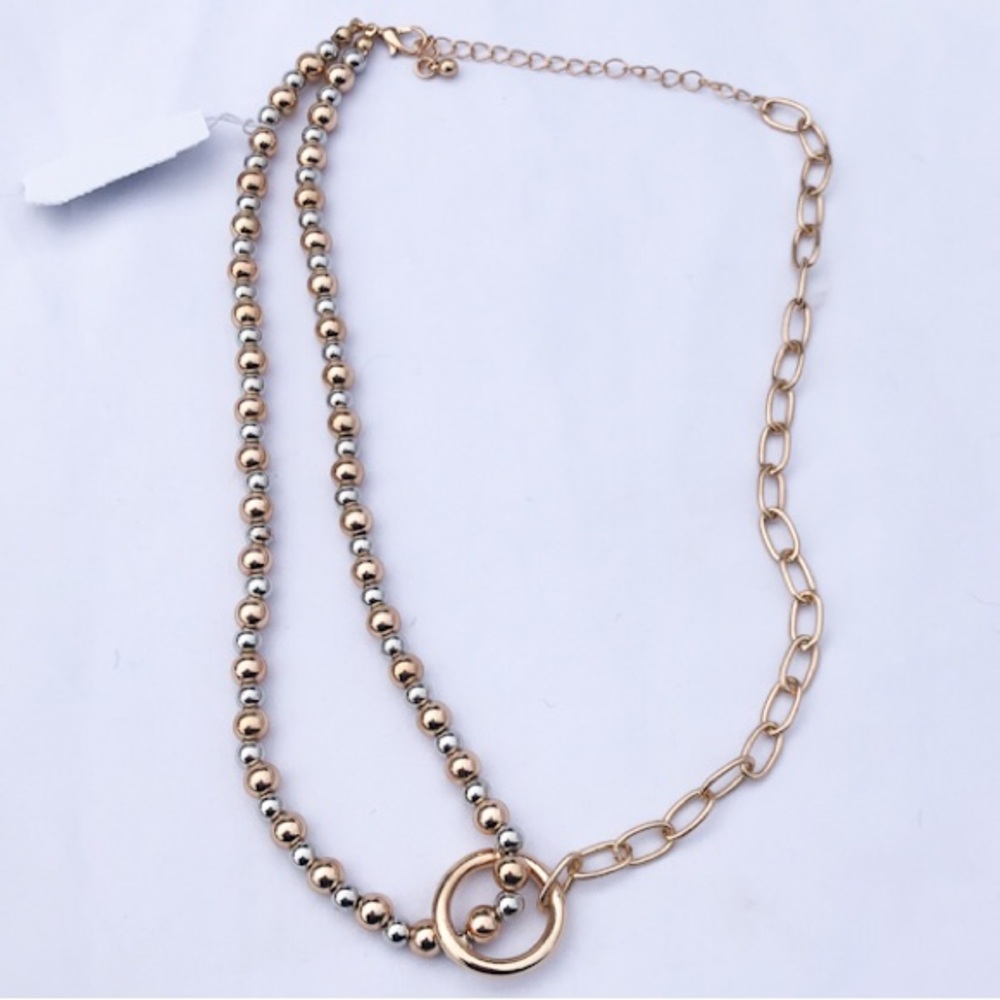 🆕 AREA STARS Two-Tone Circle Pendant Necklace 79